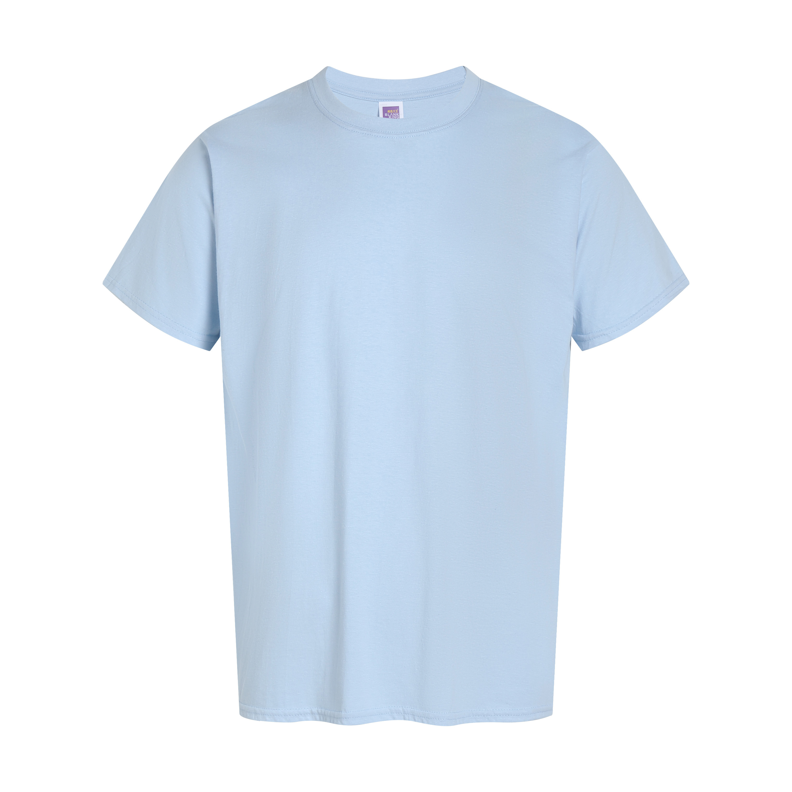 BLANK KING 180 GSM Unisex Crew Neck Short Sleeve T-Shirt, 100% Combed Cotton Plain Blank Tee for Printing