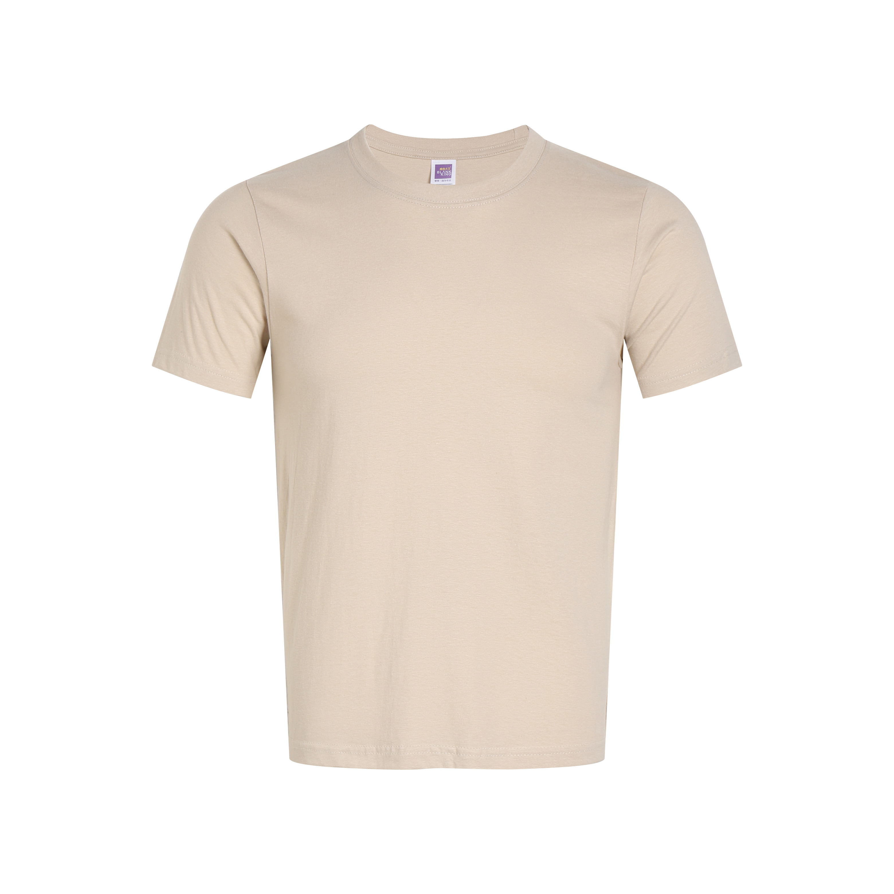 BLANK KING 180 GSM Unisex Crew Neck Short Sleeve T-Shirt, 100% Combed Cotton Plain Blank Tee for Printing
