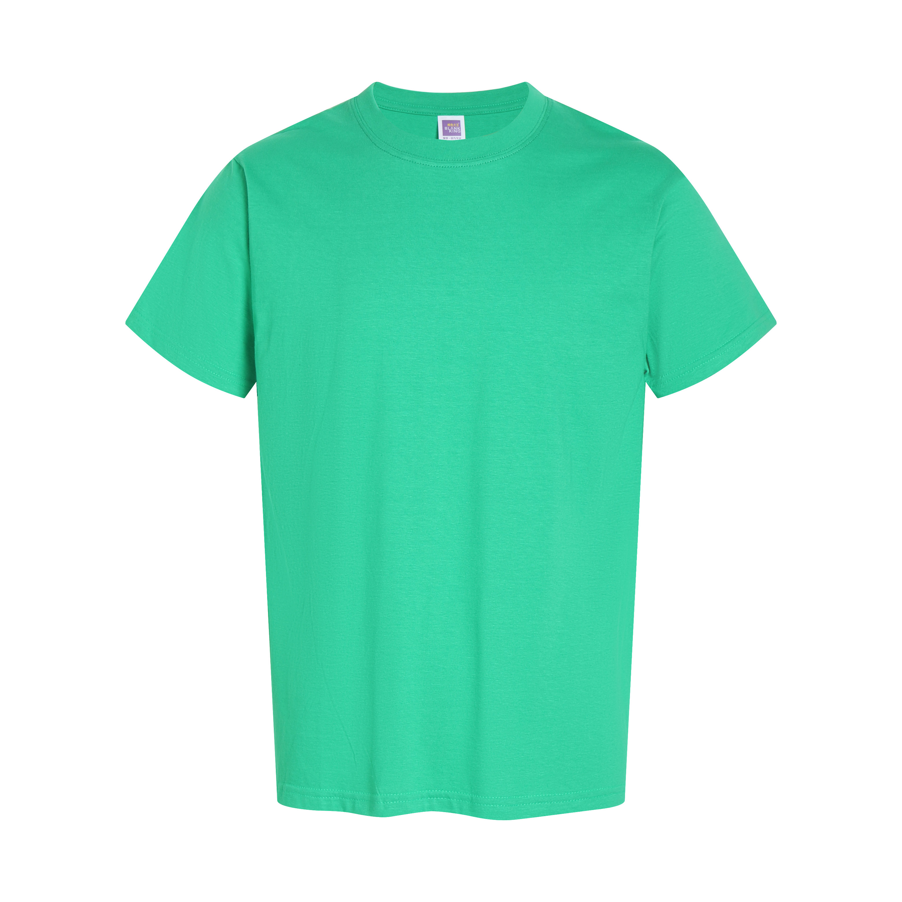 BLANK KING 180 GSM Unisex Crew Neck Short Sleeve T-Shirt, 100% Combed Cotton Plain Blank Tee for Printing