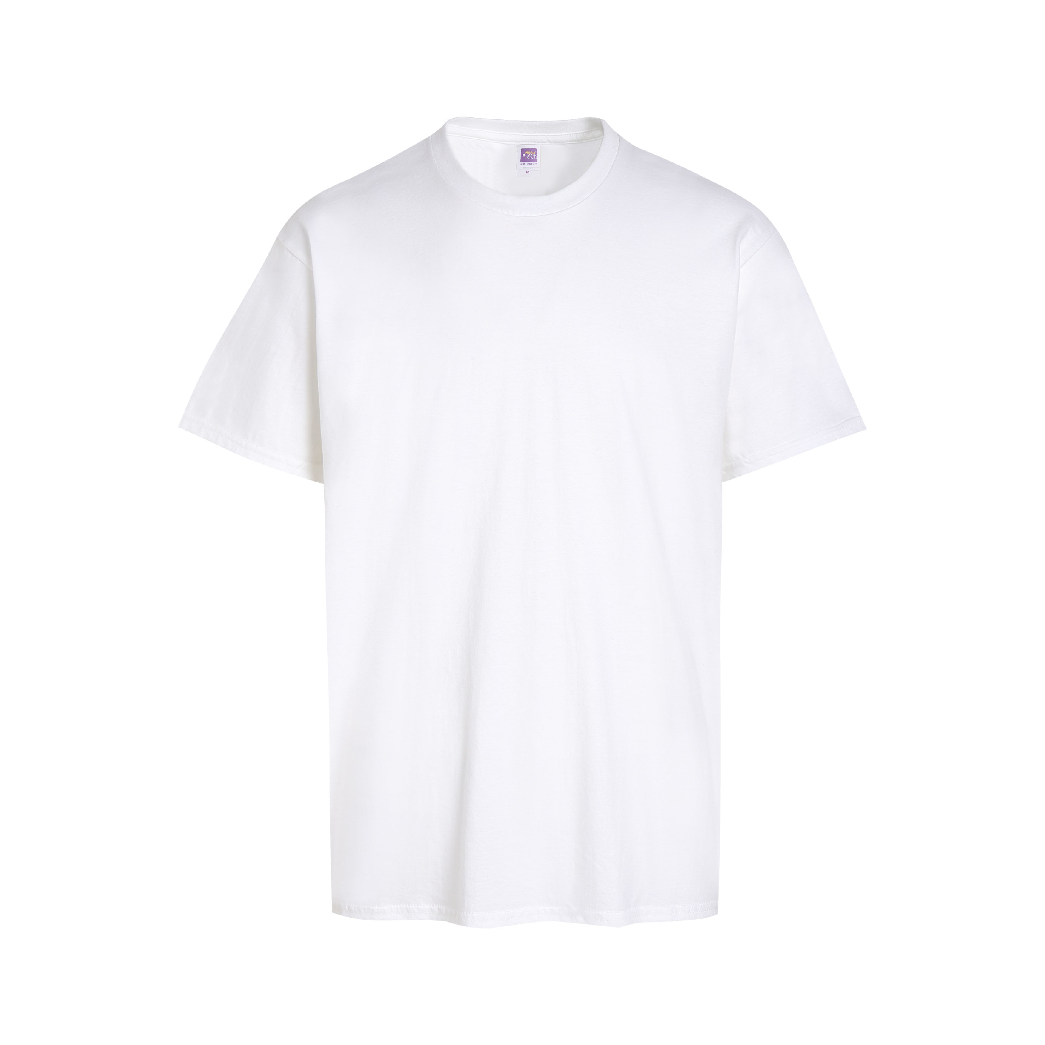 BLANK KING 180 GSM Unisex Crew Neck Short Sleeve T-Shirt, 100% Combed Cotton Plain Blank Tee for Printing
