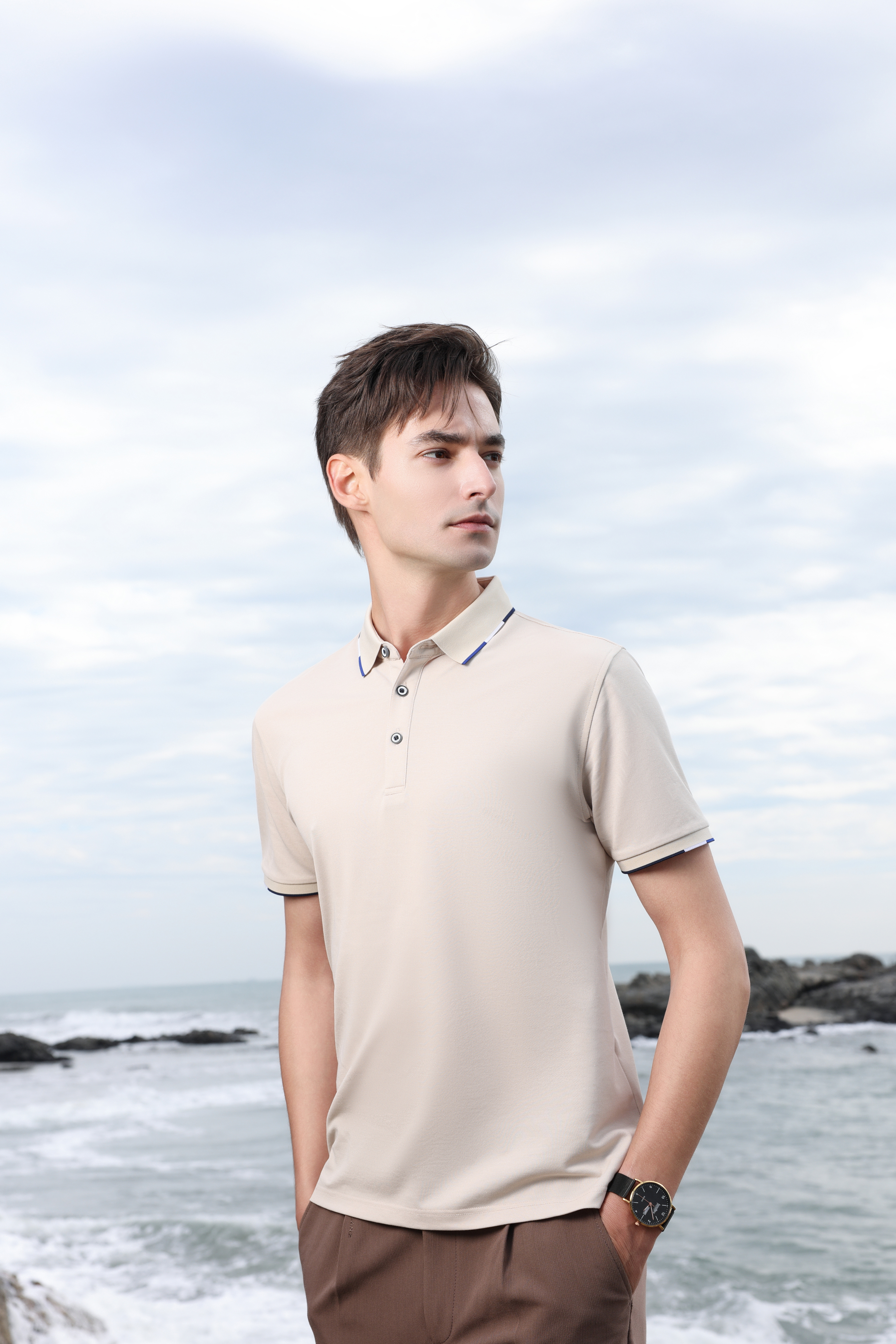 Ice Ion Purifying Cotton Series Unisex Short Sleeve Polo Shirts