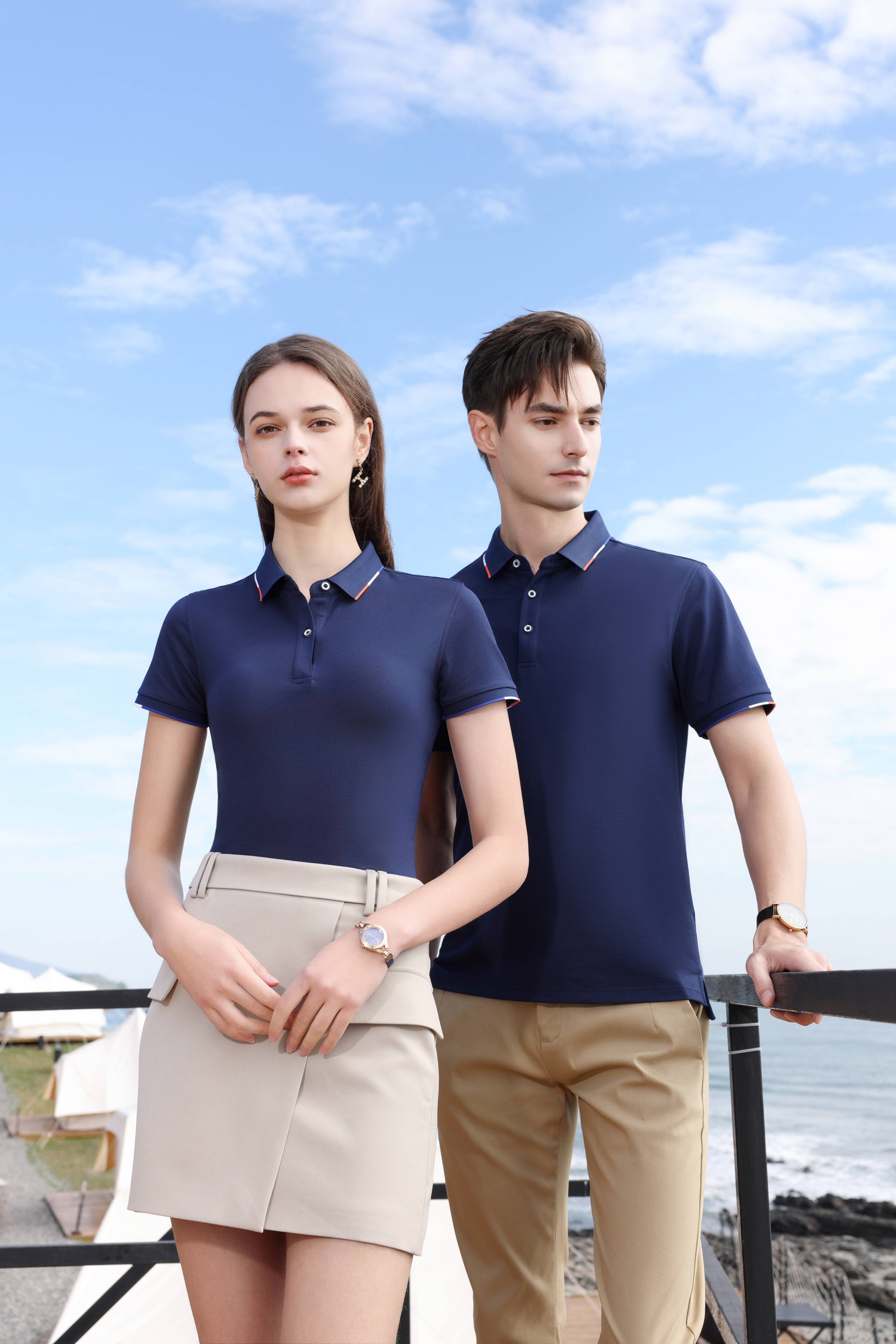 Ice Ion Purifying Cotton Series Unisex Short Sleeve Polo Shirts