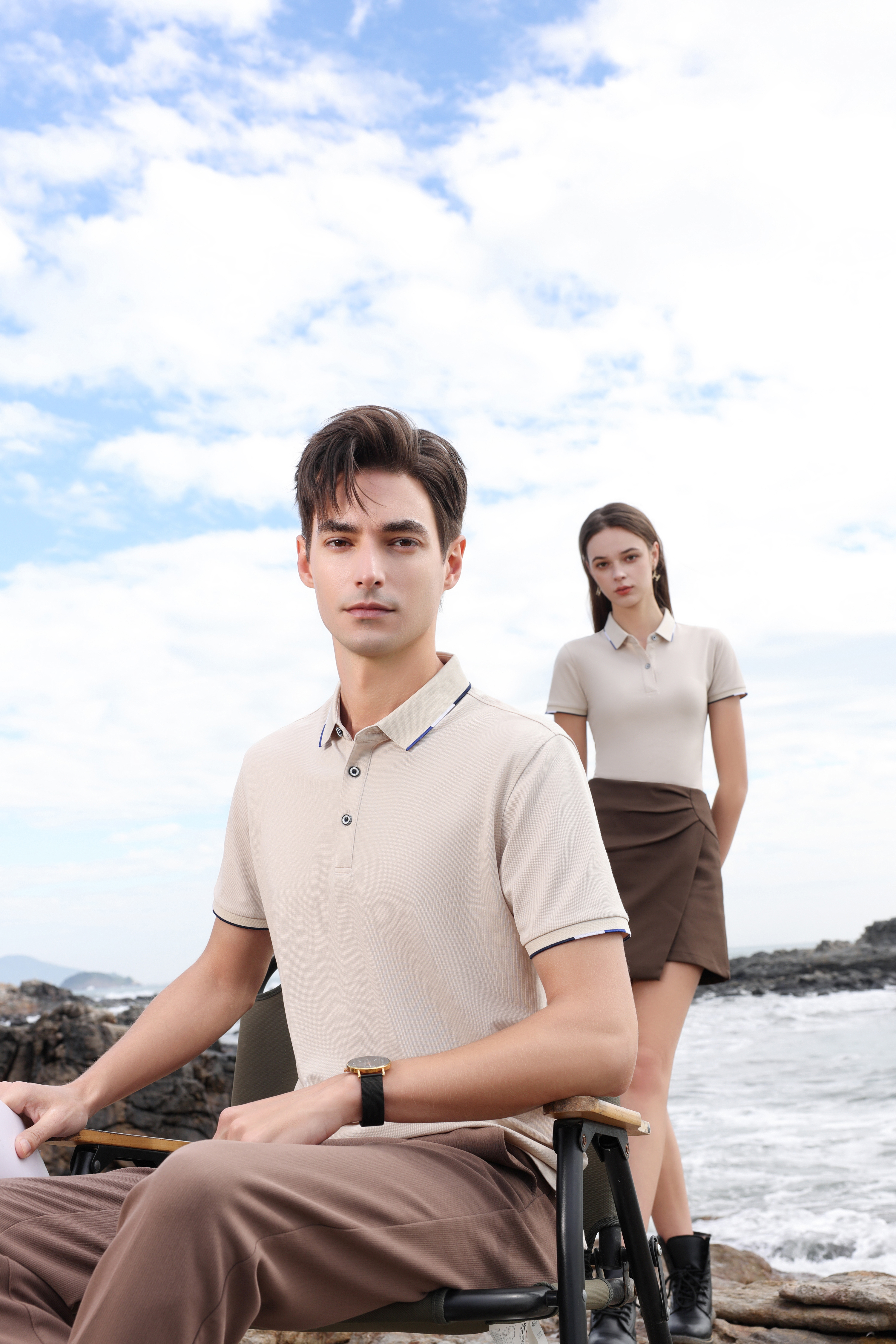 Ice Ion Purifying Cotton Series Unisex Short Sleeve Polo Shirts