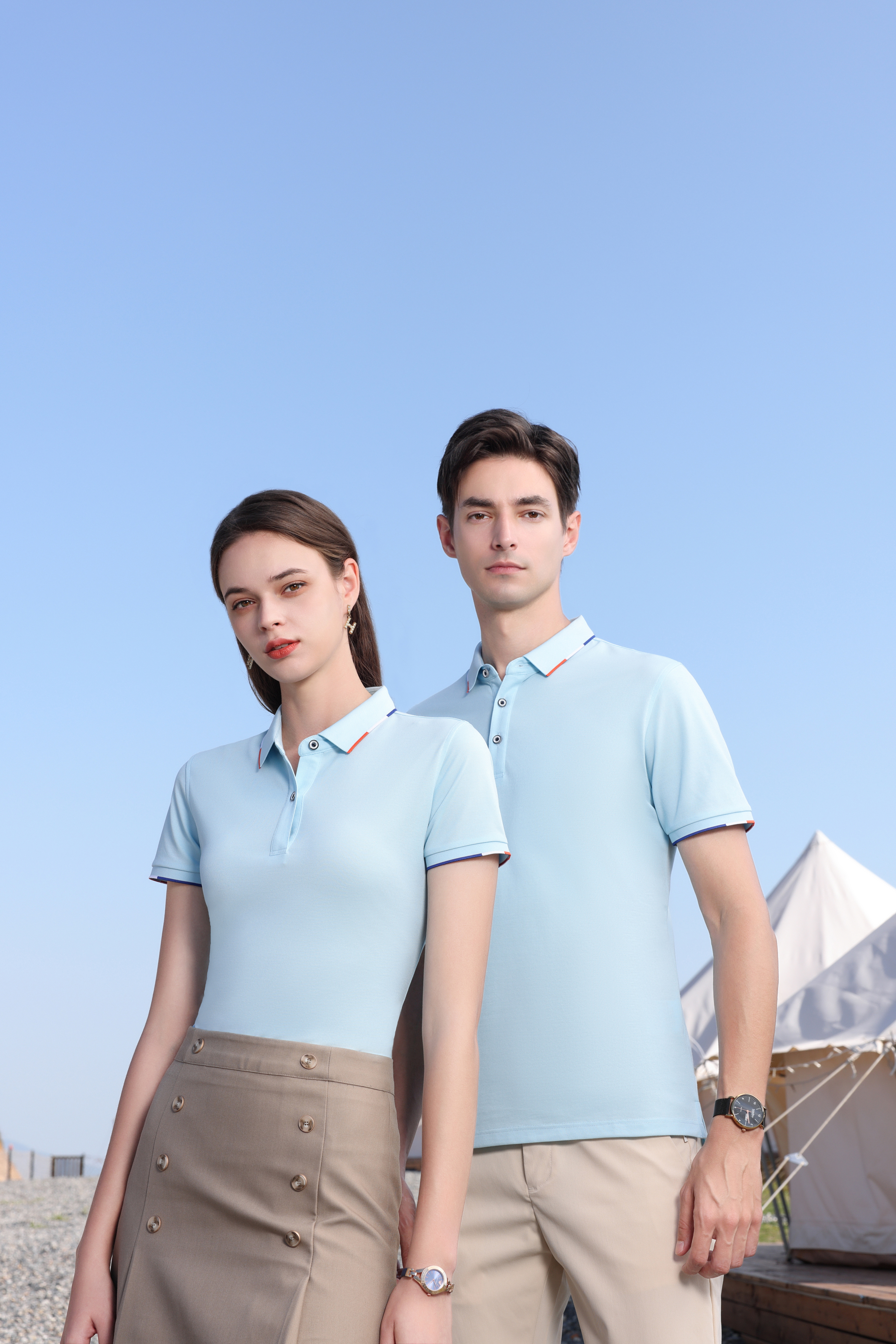 Ice Ion Purifying Cotton Series Unisex Short Sleeve Polo Shirts