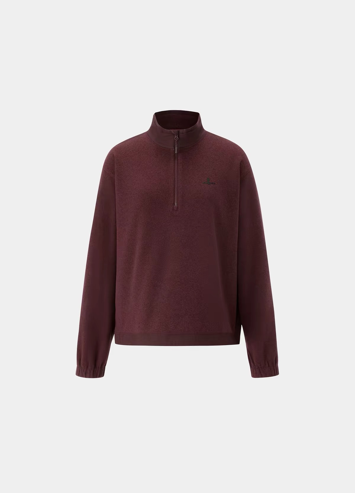 Polartec Fleece Mock Neck Tee Lightweight Windproof Layering Base Layer