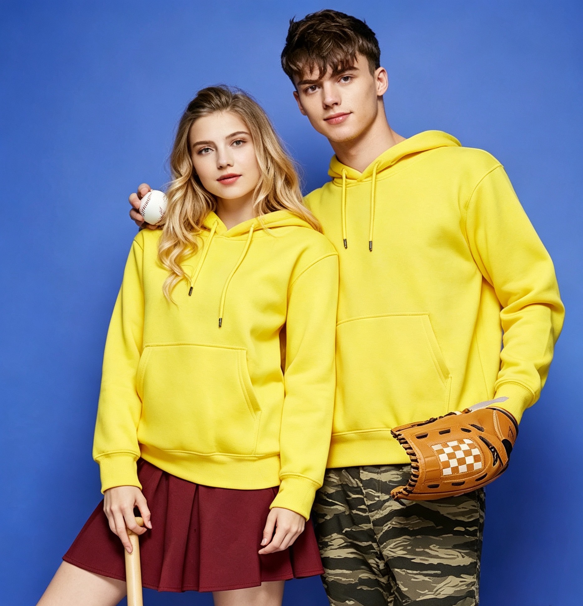 330gsm CVC Fleece Unisex Adult Pullover Hoodie, Premium Soft Cotton Blend, Fashion Hooded Design, Kangaroo Pocket, Fine Workmanship