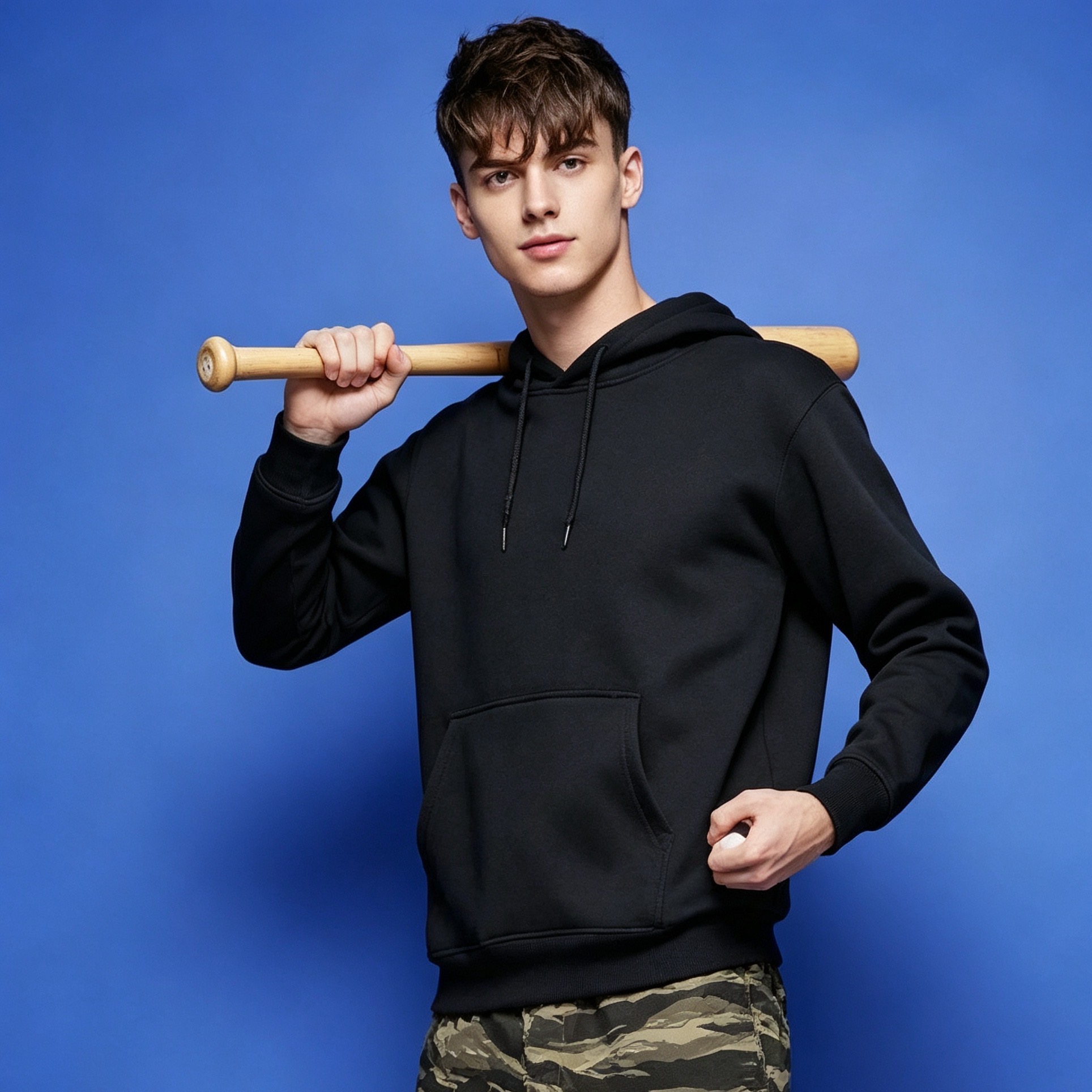 330gsm CVC Fleece Unisex Adult Pullover Hoodie, Premium Soft Cotton Blend, Fashion Hooded Design, Kangaroo Pocket, Fine Workmanship