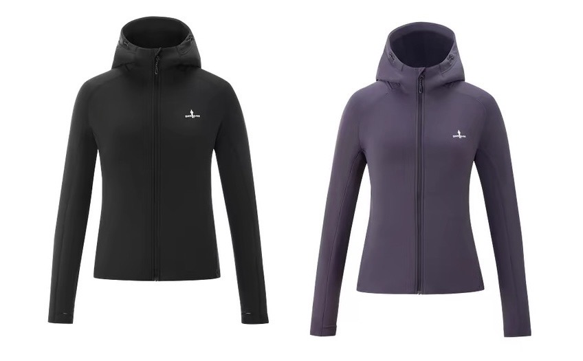 Lightweight Warm Jacket, BT_HeatFlex Thermal Fabric, Drawstring Hood Raglan Sleeve Coat for Commute & Casual