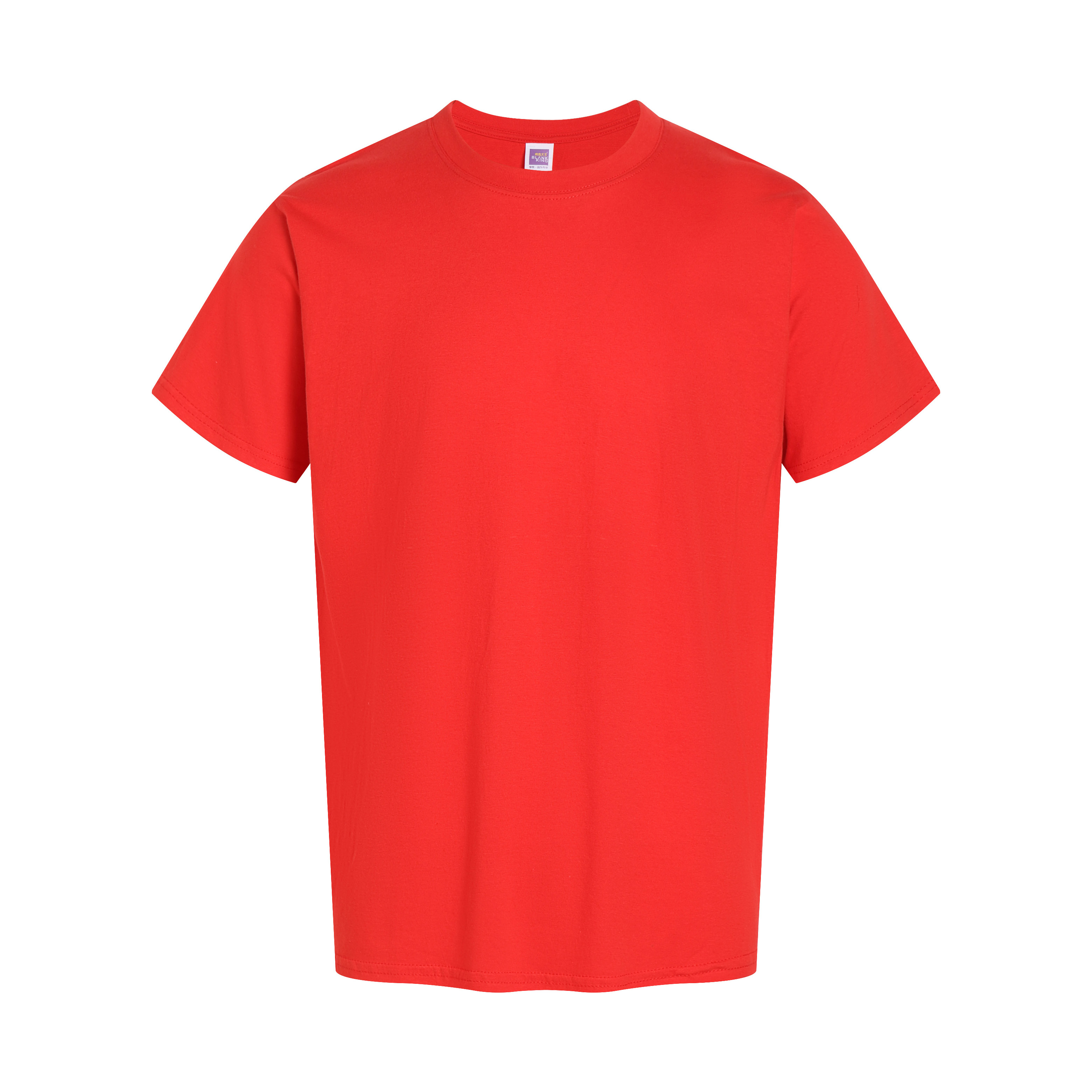 BLANK KING 180 GSM Unisex Crew Neck Short Sleeve T-Shirt, 100% Combed Cotton Plain Blank Tee for Printing