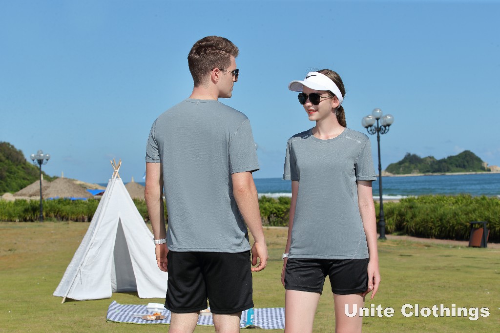 Unisex Dot Texture 100% Quick Dry Polyester Tee