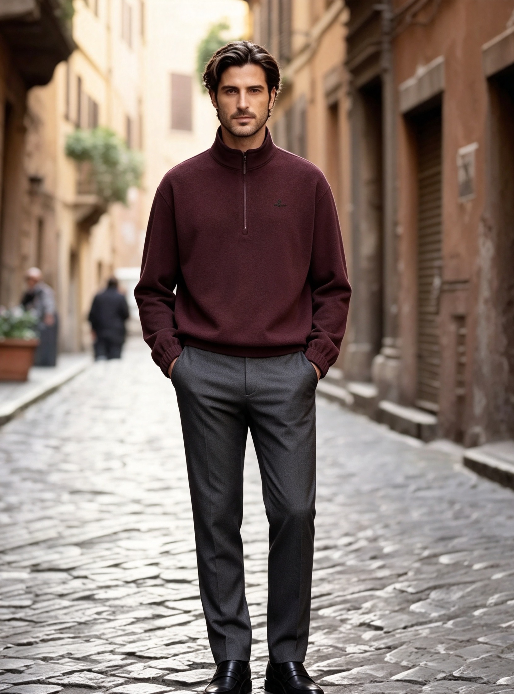 Polartec Fleece Mock Neck Tee Lightweight Windproof Layering Base Layer