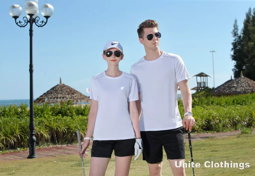 Unisex Dot Texture 100% Quick Dry Polyester Tee