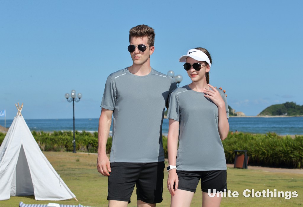 Unisex Dot Texture 100% Quick Dry Polyester Tee