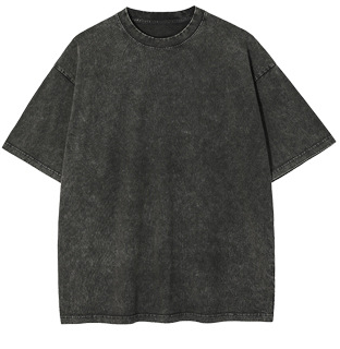 260gsm Heavyweight Cotton Summer Snow Wash Streetwear T-Shirt
