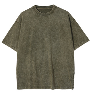 260gsm Heavyweight Cotton Summer Snow Wash Streetwear T-Shirt