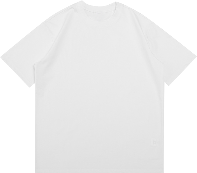 310GSM Heavyweight 100% Cotton Blank American Streetwear Crew Neck T-Shirt, FOG Tone Oversized Unisex Tee, Low Shrinkage Thick Plain T Shirt For Custom Print