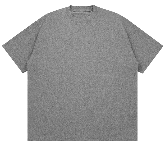 310GSM Heavyweight 100% Cotton Blank American Streetwear Crew Neck T-Shirt, FOG Tone Oversized Unisex Tee, Low Shrinkage Thick Plain T Shirt For Custom Print