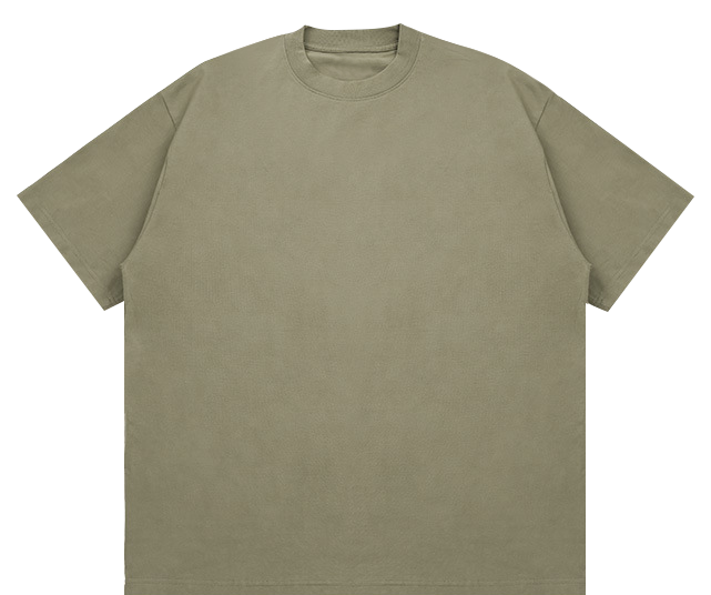 310GSM Heavyweight 100% Cotton Blank American Streetwear Crew Neck T-Shirt, FOG Tone Oversized Unisex Tee, Low Shrinkage Thick Plain T Shirt For Custom Print