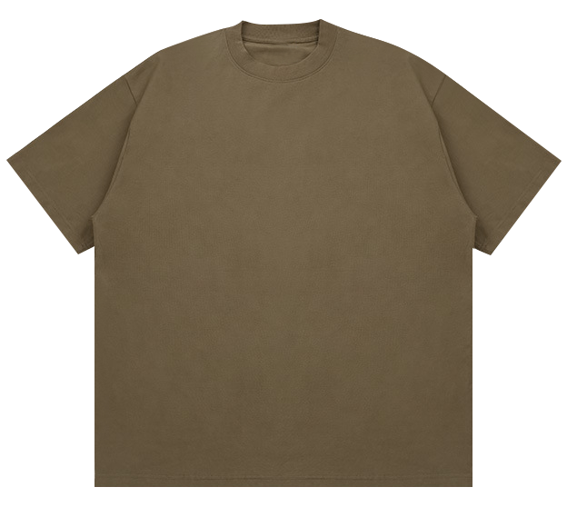 310GSM Heavyweight 100% Cotton Blank American Streetwear Crew Neck T-Shirt, FOG Tone Oversized Unisex Tee, Low Shrinkage Thick Plain T Shirt For Custom Print