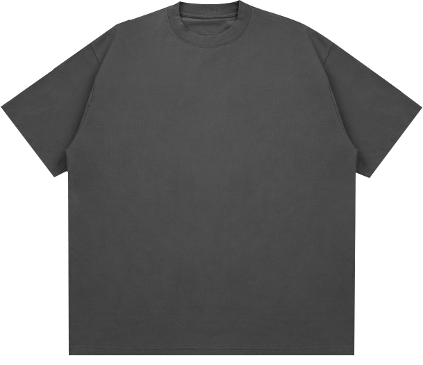 310GSM Heavyweight 100% Cotton Blank American Streetwear Crew Neck T-Shirt, FOG Tone Oversized Unisex Tee, Low Shrinkage Thick Plain T Shirt For Custom Print